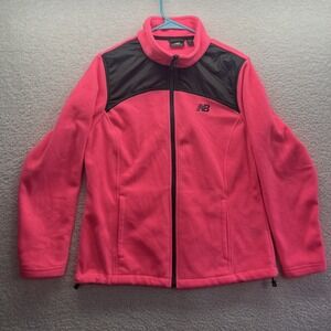 New Balance Sweater Womens Large Pink Running Topfull Zip Long Sleeve Activewear